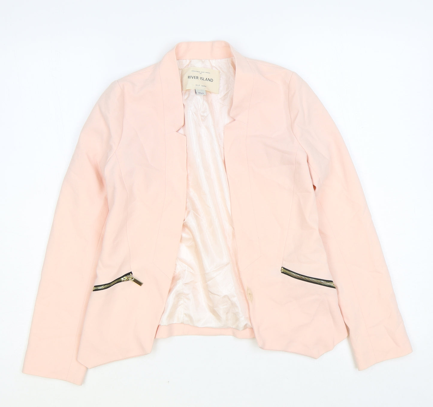 River Island Girls Pink Jacket Blazer Size 10 Years