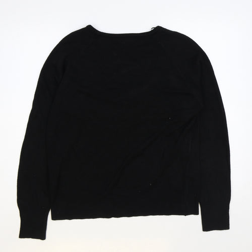 Originals Womens Black Round Neck Acrylic Pullover Jumper Size 16