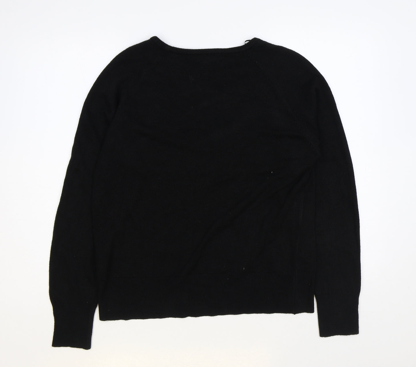 Originals Womens Black Round Neck Acrylic Pullover Jumper Size 16