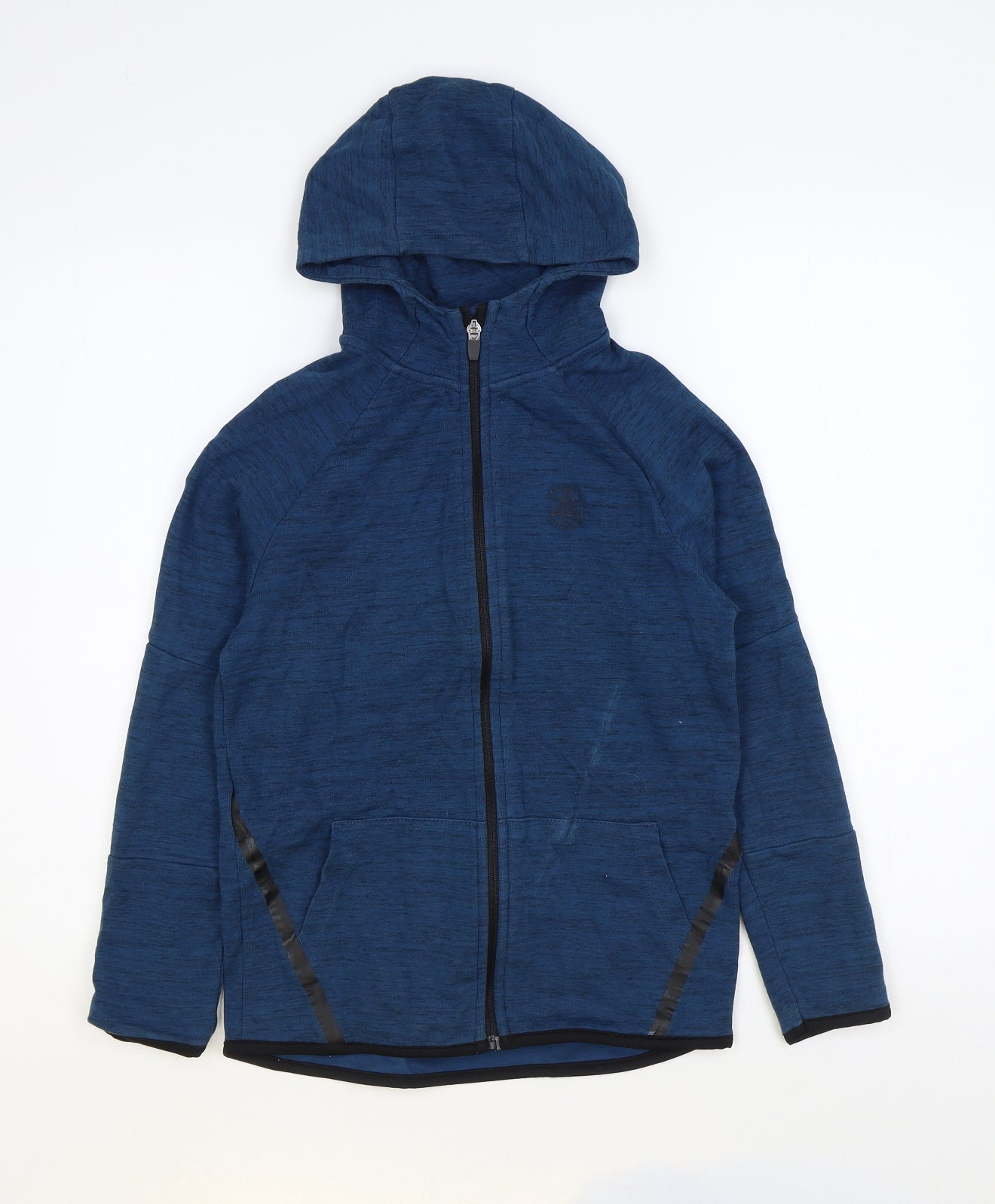 George Boys Blue Cotton Full Zip Hoodie Size 9-10 Years Zip