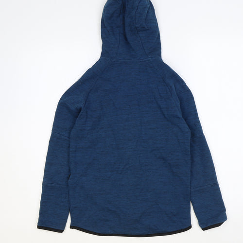 George Boys Blue Cotton Full Zip Hoodie Size 9-10 Years Zip
