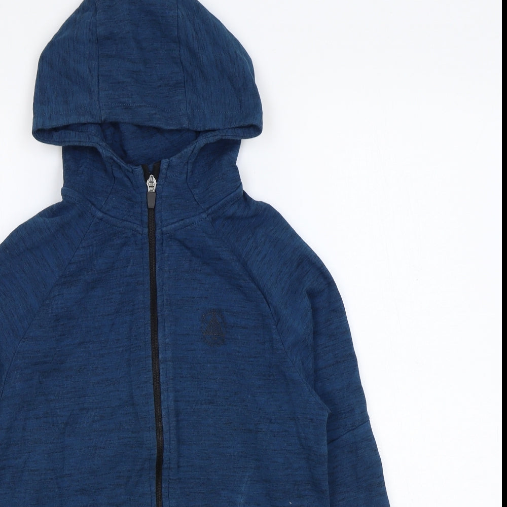George Boys Blue Cotton Full Zip Hoodie Size 9-10 Years Zip