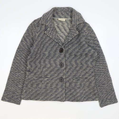 Adini Womens Multicoloured Geometric Jacket Size 12 Button