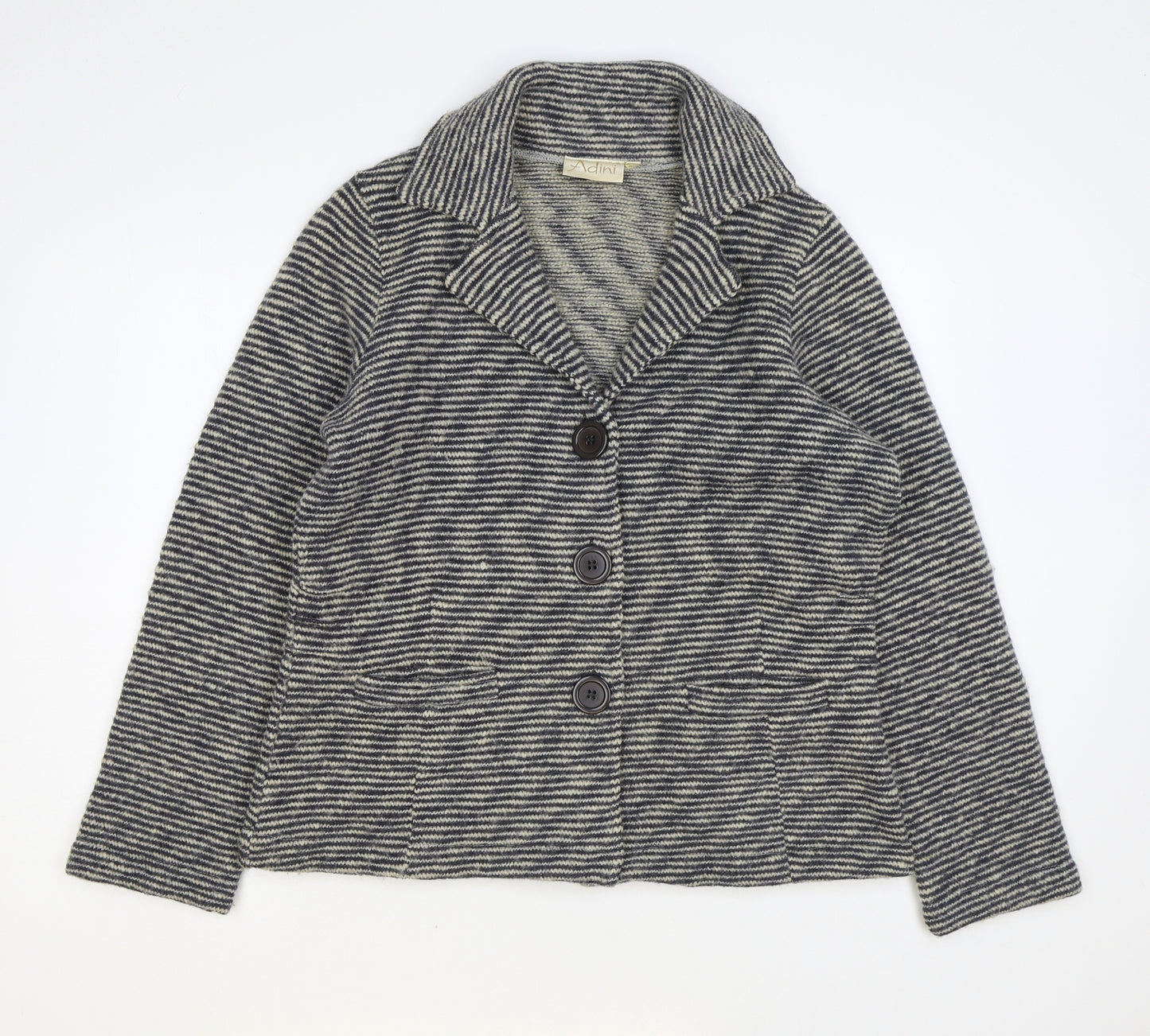 Adini Womens Multicoloured Geometric Jacket Size 12 Button