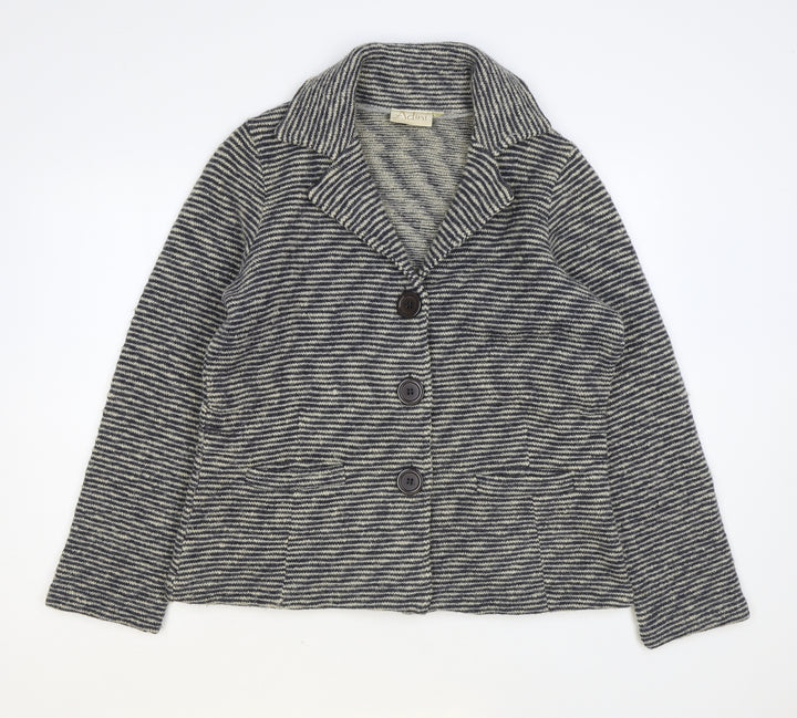 Adini Womens Multicoloured Geometric Jacket Size 12 Button