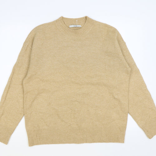 George Womens Brown Round Neck Polyester Pullover Jumper Size M