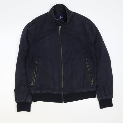 Jasper Conran Mens Blue Bomber Jacket Jacket Size S Zip