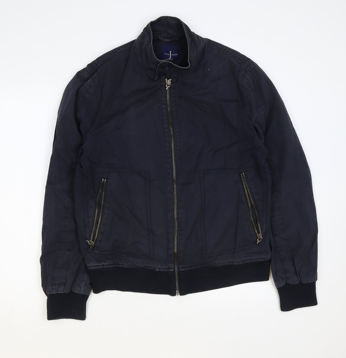 Jasper Conran Mens Blue Bomber Jacket Jacket Size S Zip