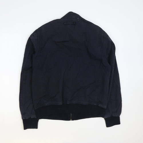 Jasper Conran Mens Blue Bomber Jacket Jacket Size S Zip