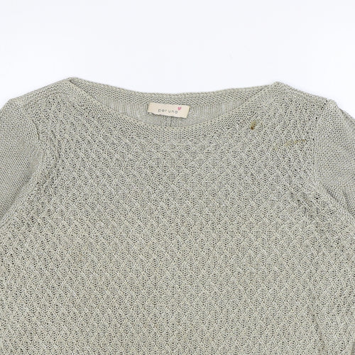 Per Una Womens Beige Round Neck Acrylic Pullover Jumper Size 14