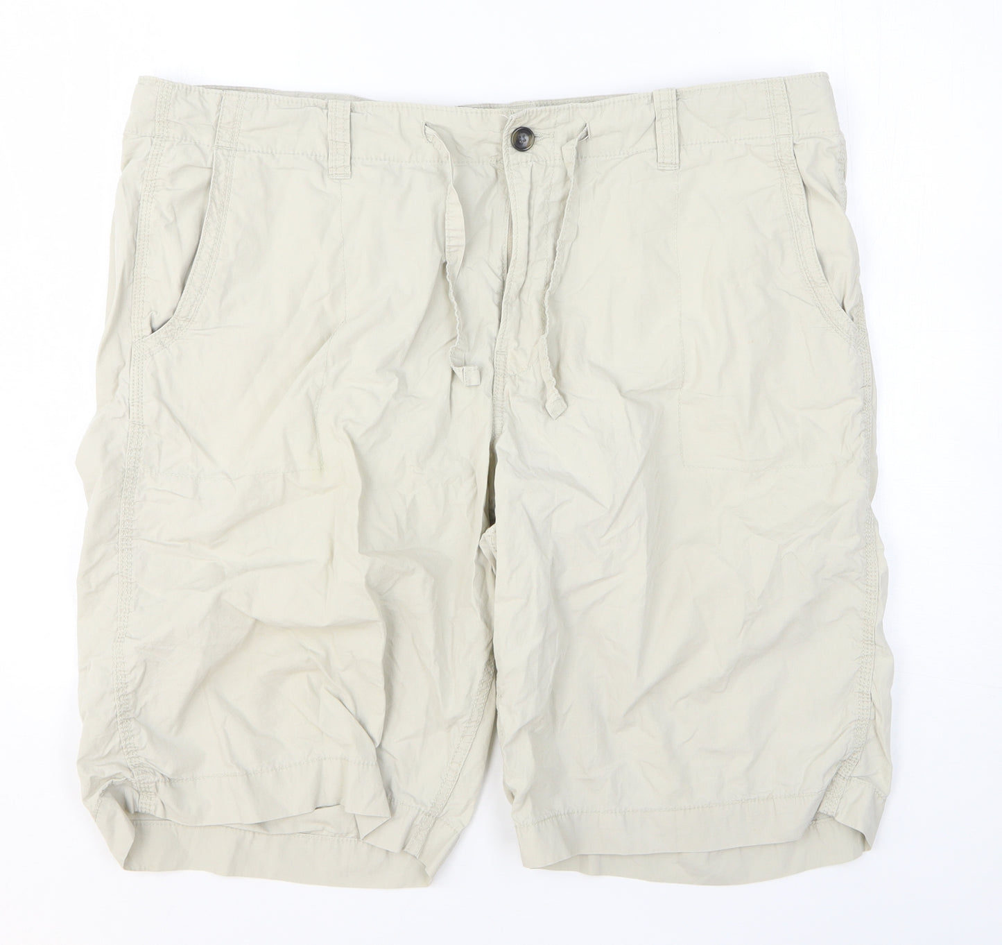 Gap Mens Beige Cotton Cargo Shorts Size 40 in L11 in Regular Zip