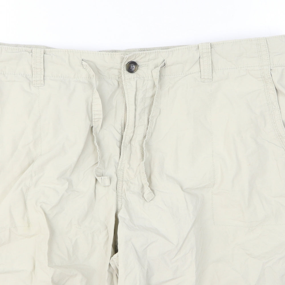 Gap Mens Beige Cotton Cargo Shorts Size 40 in L11 in Regular Zip