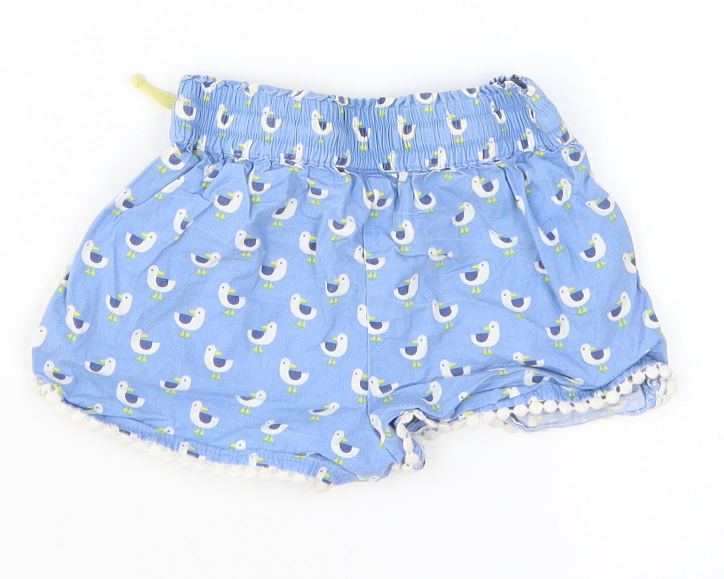 Kite Girls Blue Geometric Cotton Bermuda Shorts Size 5 Years Regular Drawstring - Ducks