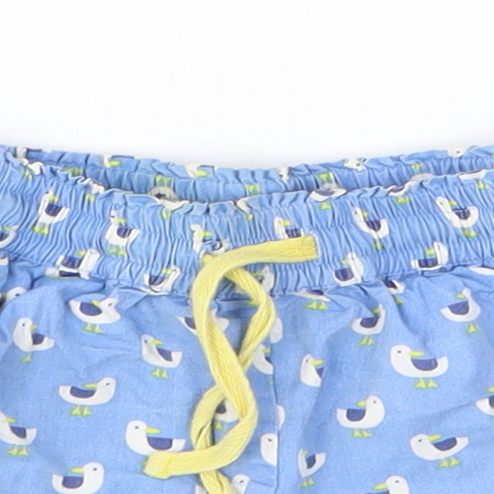 Kite Girls Blue Geometric Cotton Bermuda Shorts Size 5 Years Regular Drawstring - Ducks
