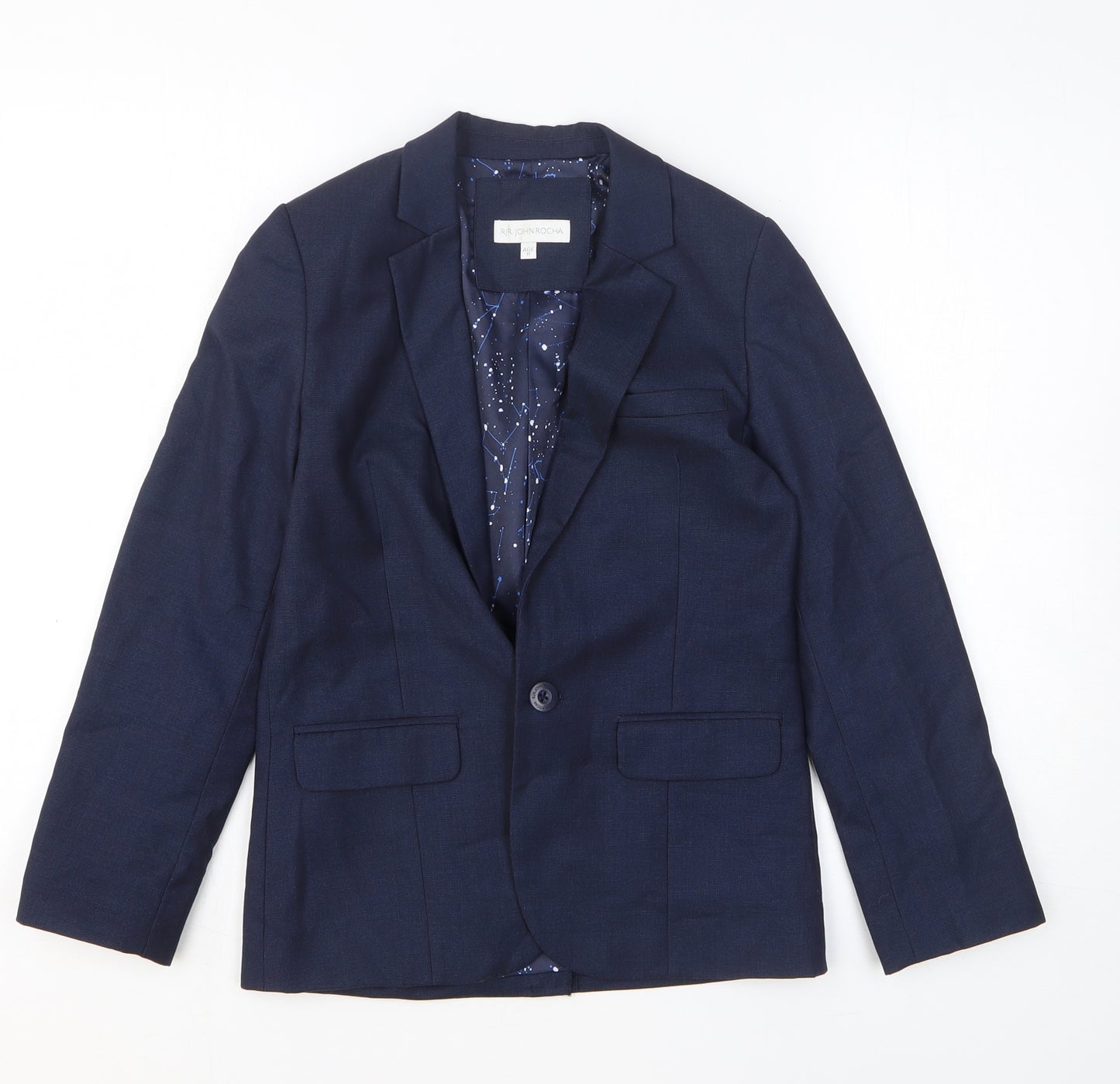 RJR.John Rocha Boys Blue Jacket Blazer Size 11 Years Button