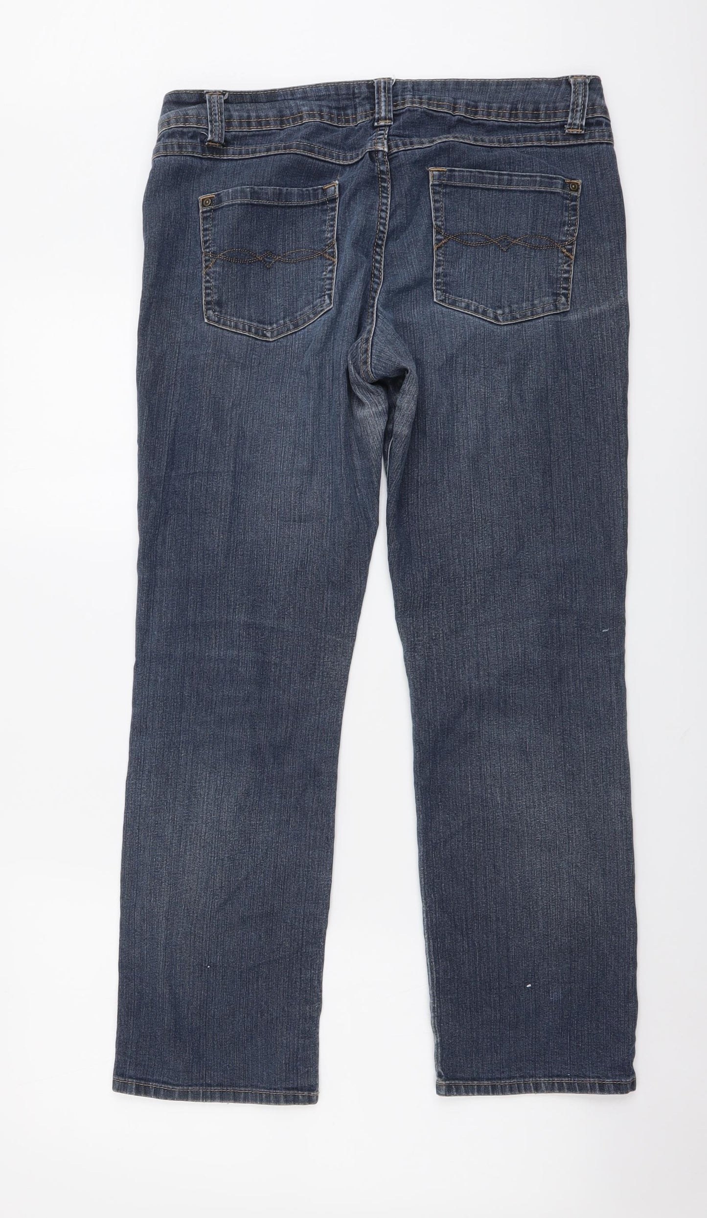 George Womens Blue Cotton Skinny Jeans Size 12 L27 in Regular Button