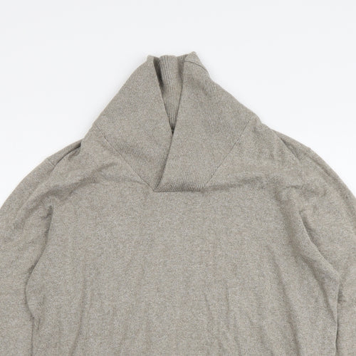 NEXT Mens Beige Collared Cotton Pullover Jumper Size M