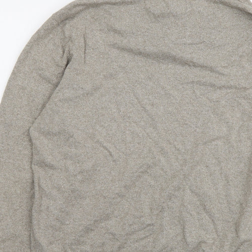 NEXT Mens Beige Collared Cotton Pullover Jumper Size M