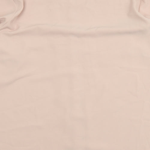 Marks and Spencer Womens Pink Polyester Basic Button-Up Size 18 Round Neck