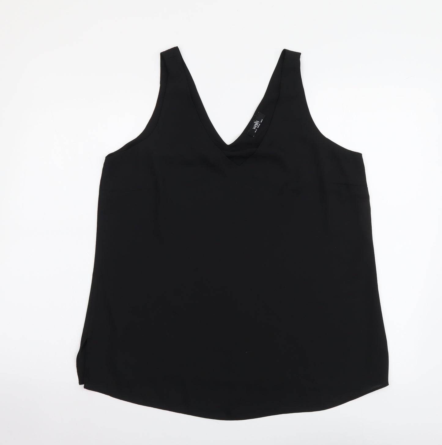 Wallis Womens Black Polyester Camisole Tank Size 14 V-Neck
