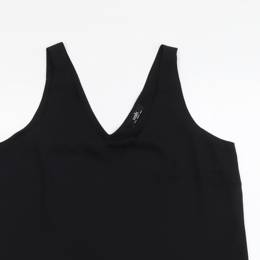 Wallis Womens Black Polyester Camisole Tank Size 14 V-Neck