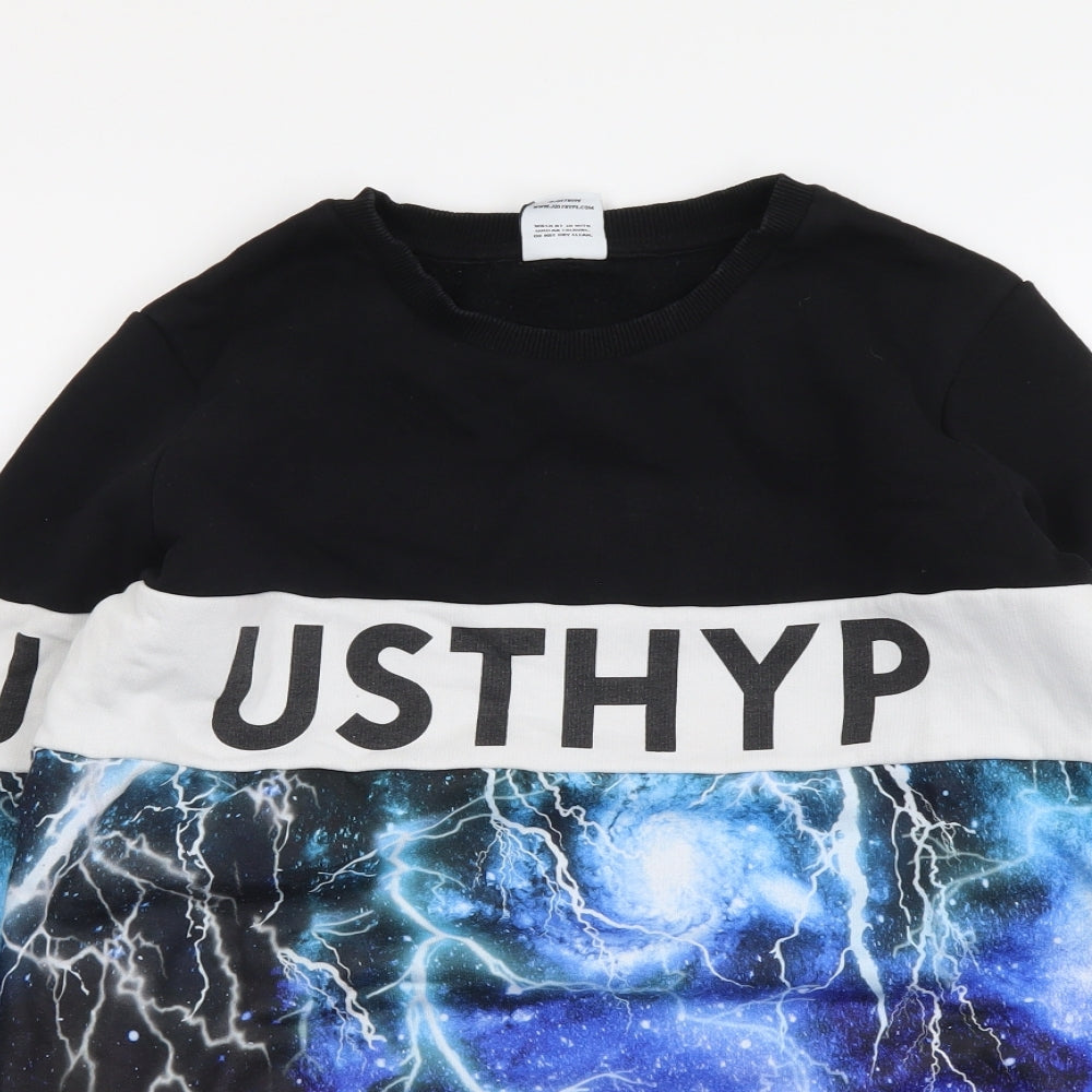 Hype Boys Multicoloured Geometric Cotton Pullover Sweatshirt Size 13 Years Pullover