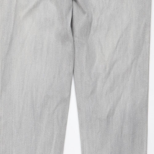 Drainpipe Womens Grey Cotton Skinny Jeans Size 8 L30 in Regular Button