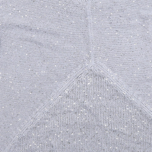 Aftershock Womens Blue Round Neck Acrylic Pullover Jumper Size L