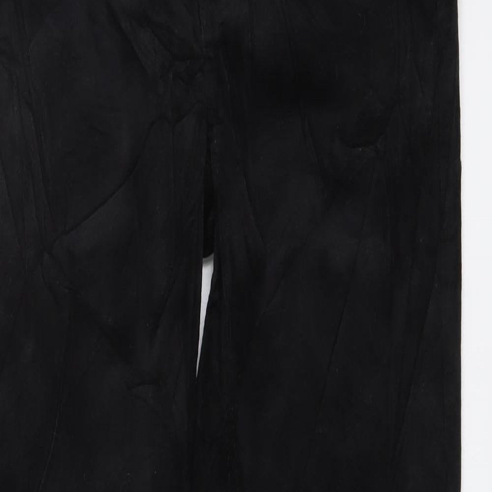Marks and Spencer Womens Black Cotton Straight Jeans Size 6 L28 in Regular Button