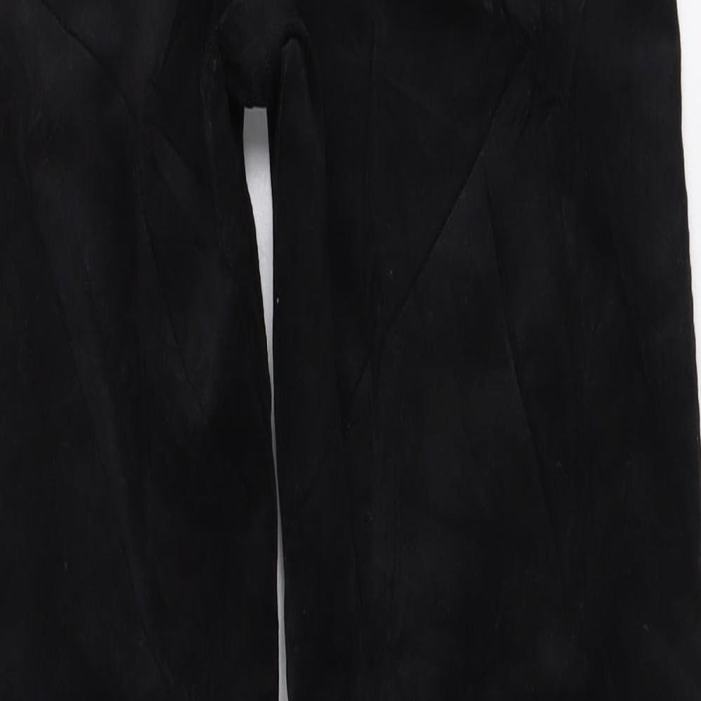 Marks and Spencer Womens Black Cotton Straight Jeans Size 6 L28 in Regular Button