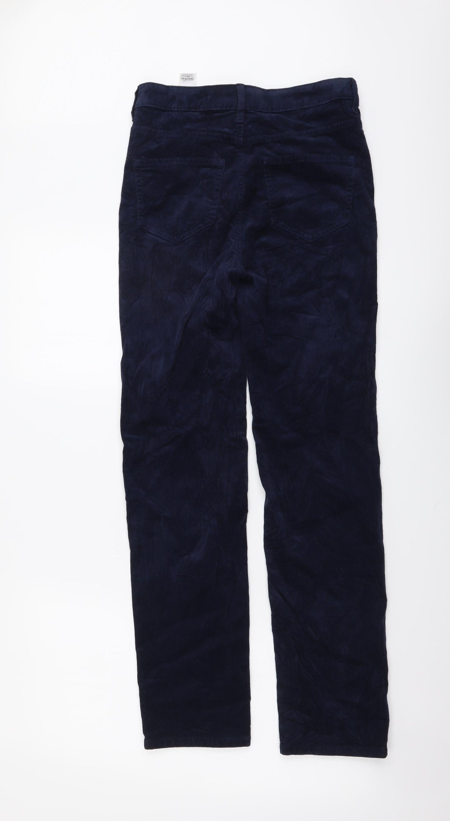 Marks and Spencer Womens Blue Cotton Straight Jeans Size 8 L29 in Regular Button