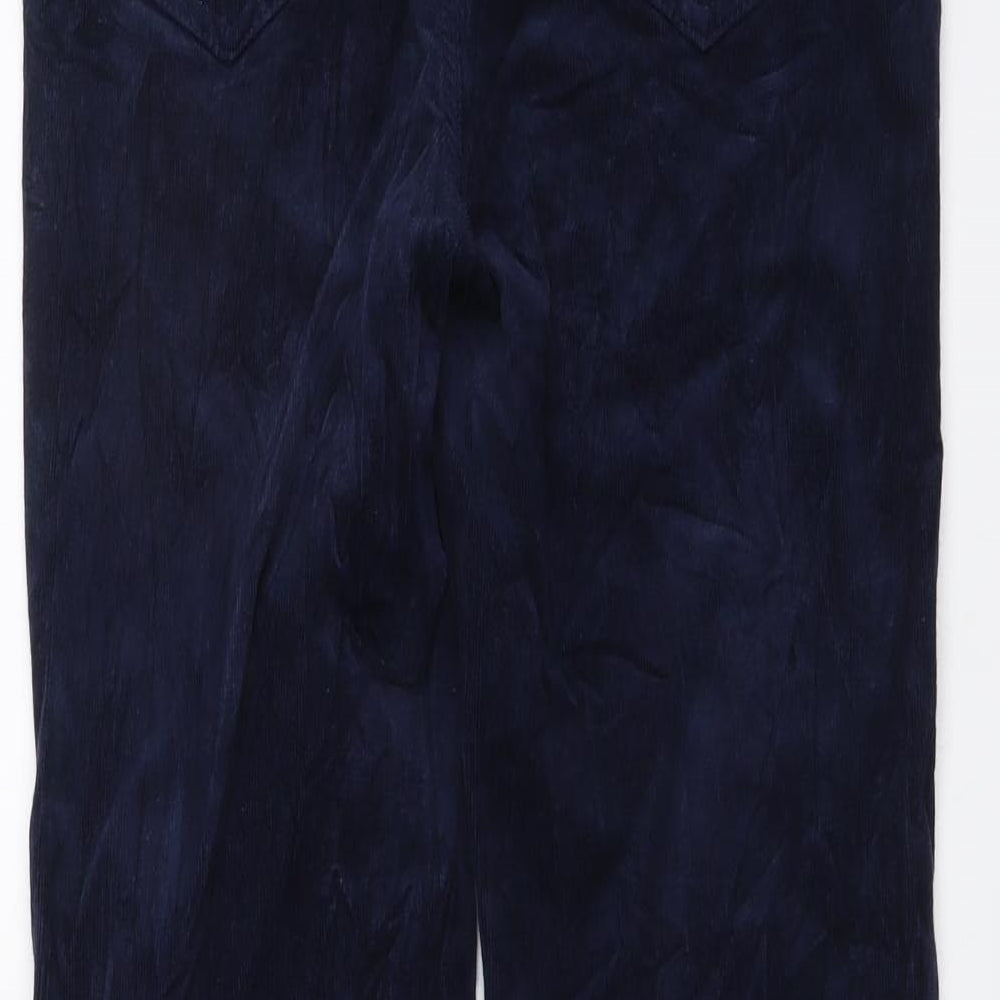 Marks and Spencer Womens Blue Cotton Straight Jeans Size 8 L29 in Regular Button