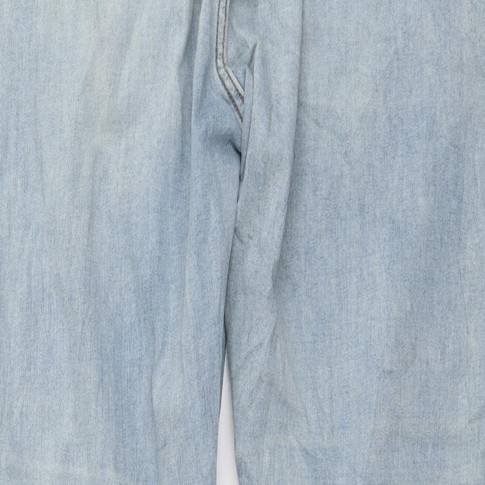Marks and Spencer Womens Blue Cotton Skinny Jeans Size 20 L27 in Regular Button