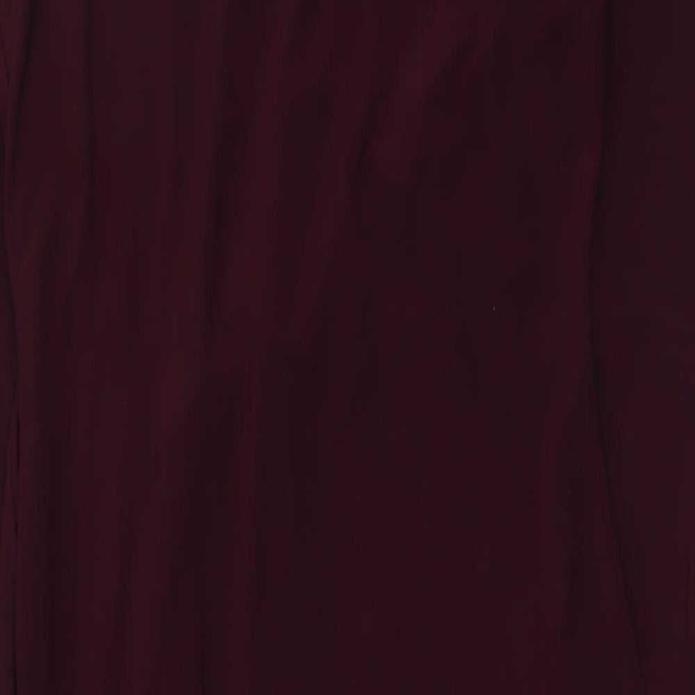 Wallis Womens Purple Polyester Bodycon Size 12 V-Neck Pullover