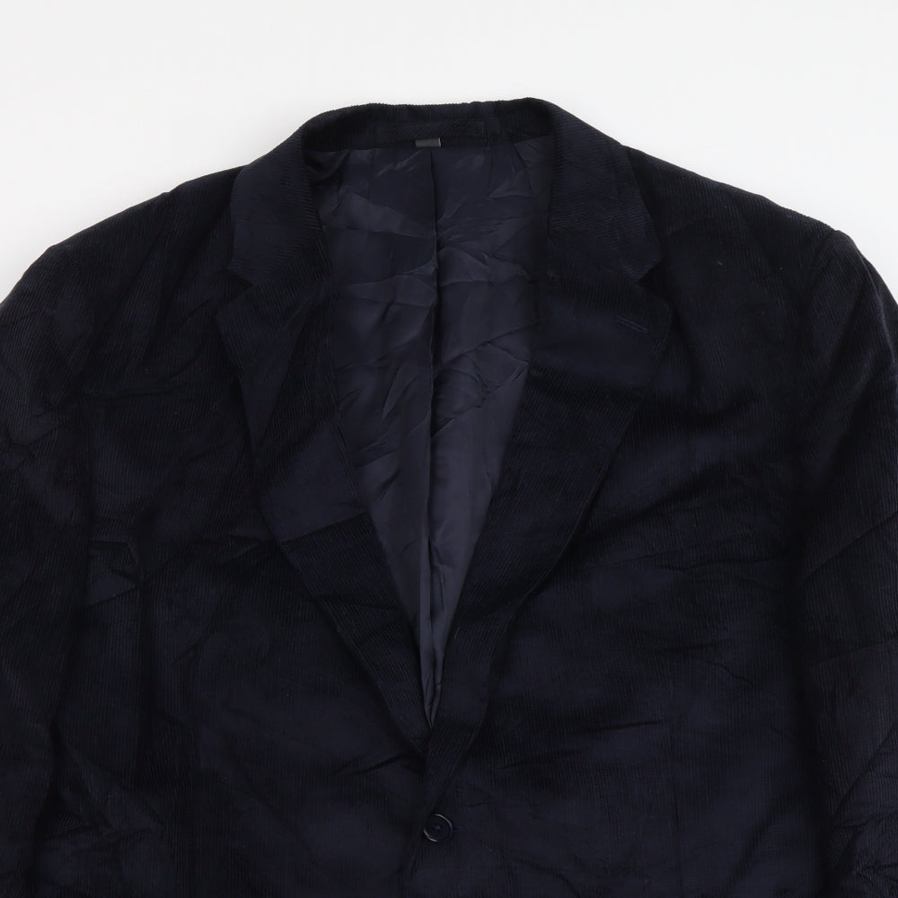 Marks and Spencer Mens Blue Cotton Jacket Suit Jacket Size XL