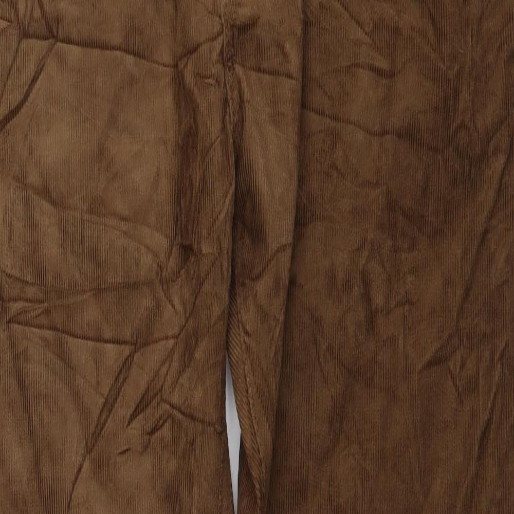 Marks and Spencer Mens Brown Cotton Straight Jeans Size 40 in L33 in Regular Button