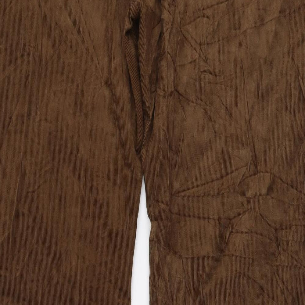 Marks and Spencer Mens Brown Cotton Straight Jeans Size 40 in L33 in Regular Button