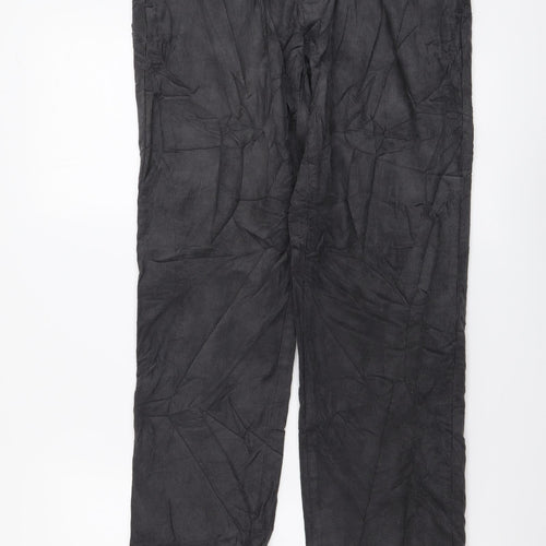 Marks and Spencer Mens Grey Cotton Straight Jeans Size 30 in L31 in Regular Button