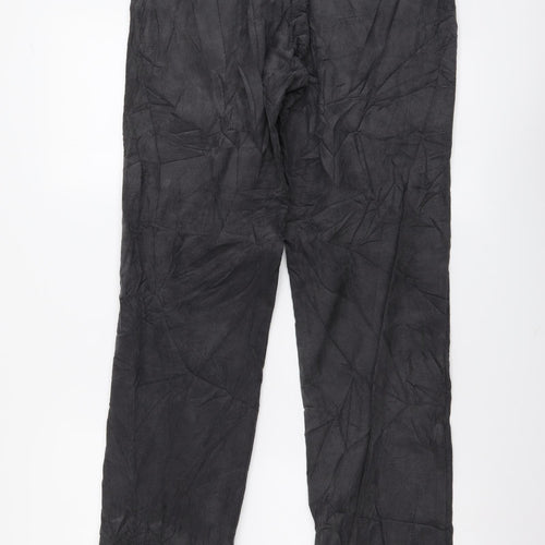 Marks and Spencer Mens Grey Cotton Straight Jeans Size 30 in L31 in Regular Button