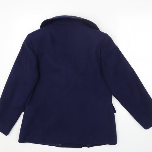 Marks and Spencer Womens Blue Trench Coat Coat Size 14 Button