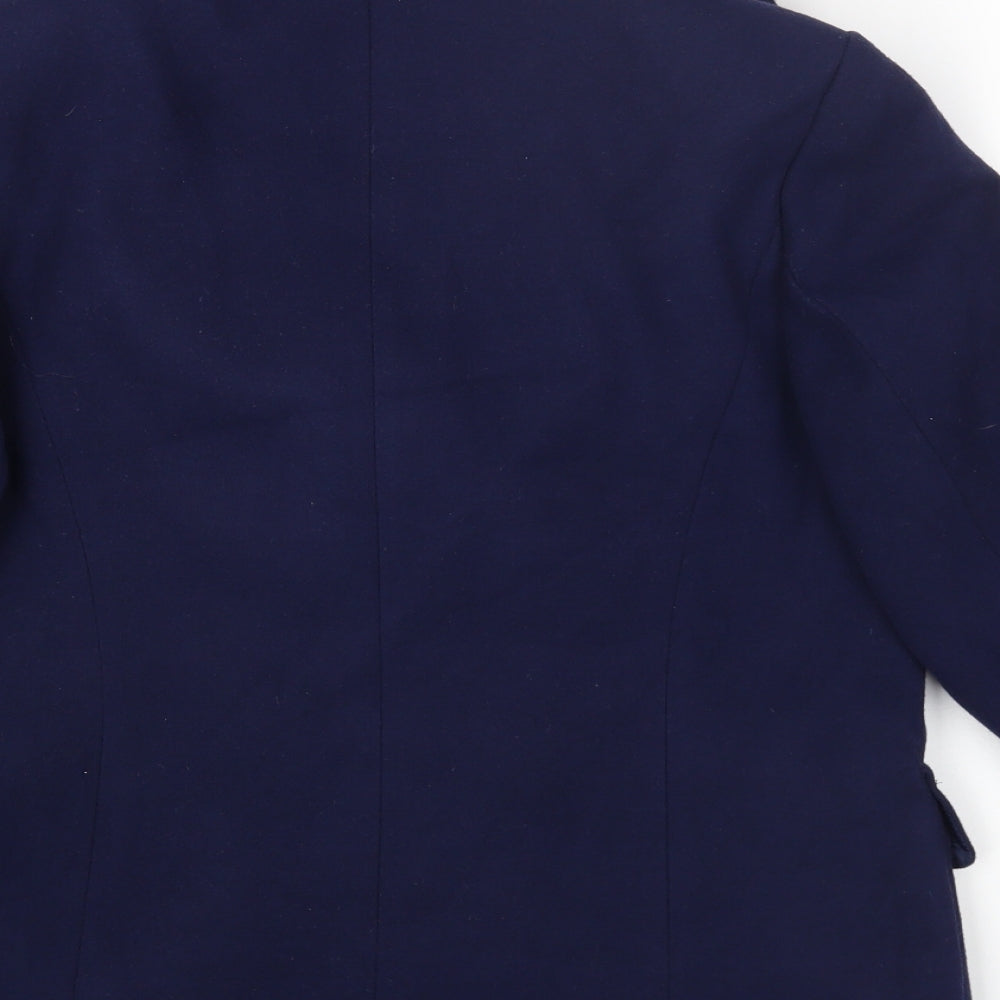 Marks and Spencer Womens Blue Trench Coat Coat Size 14 Button
