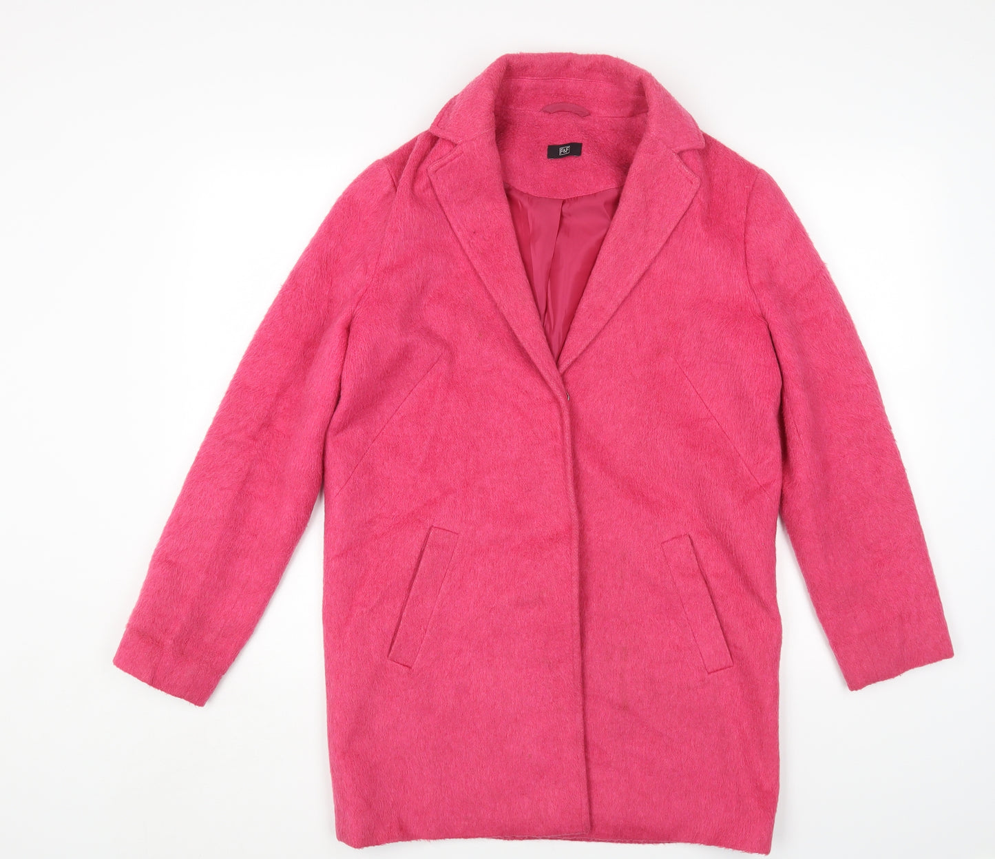 F&F Womens Pink Trench Coat Coat Size 10 Button