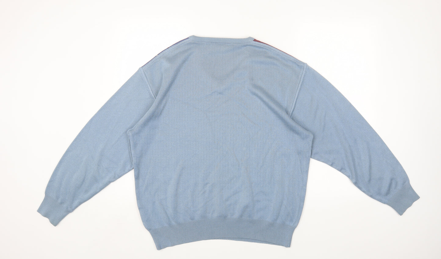 Greenwoods Mens Multicoloured V-Neck Geometric Cotton Pullover Jumper Size L