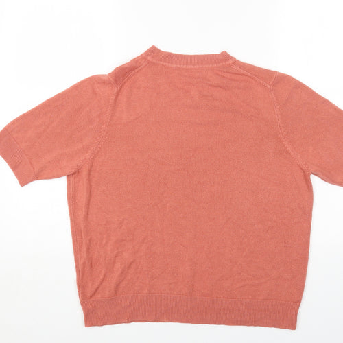 Marks and Spencer Womens Pink Round Neck Acrylic Pullover Jumper Size 16
