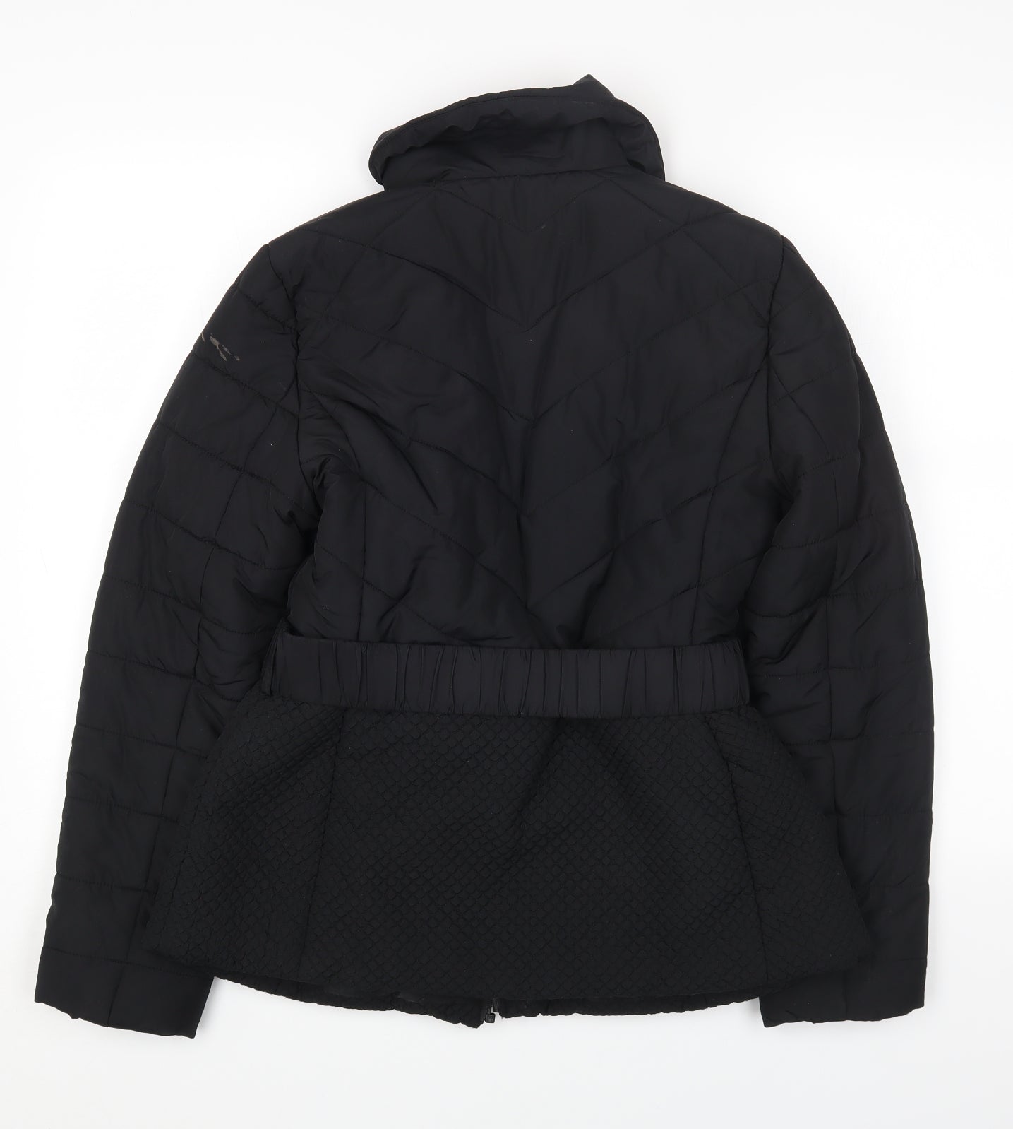 George Womens Black Puffer Jacket Coat Size 12 Zip
