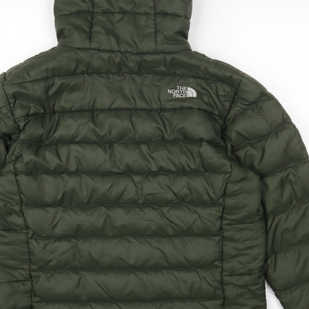The North Face Mens Green Rain Coat Coat Size M Zip