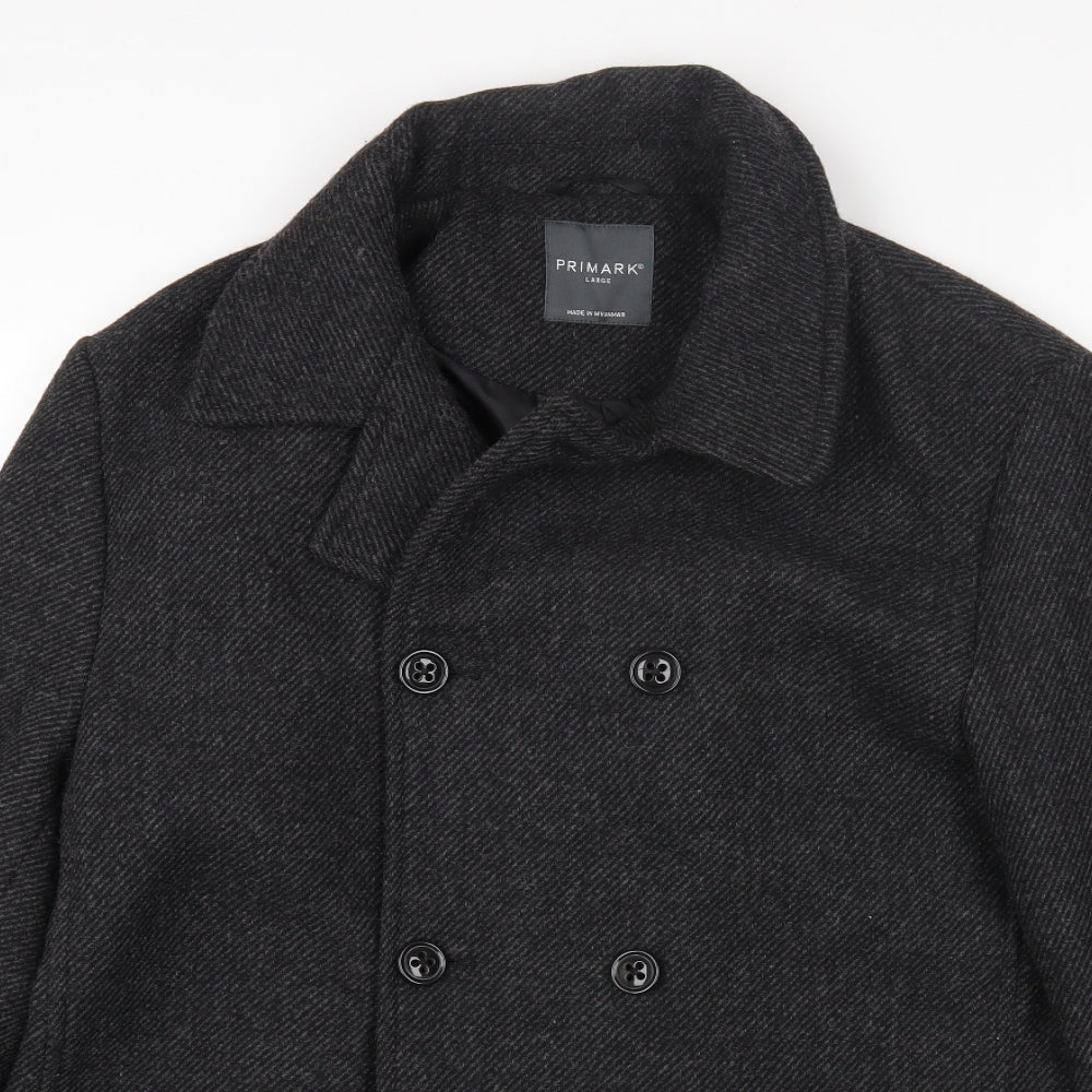 Primark Mens Grey Jacket Size L Button