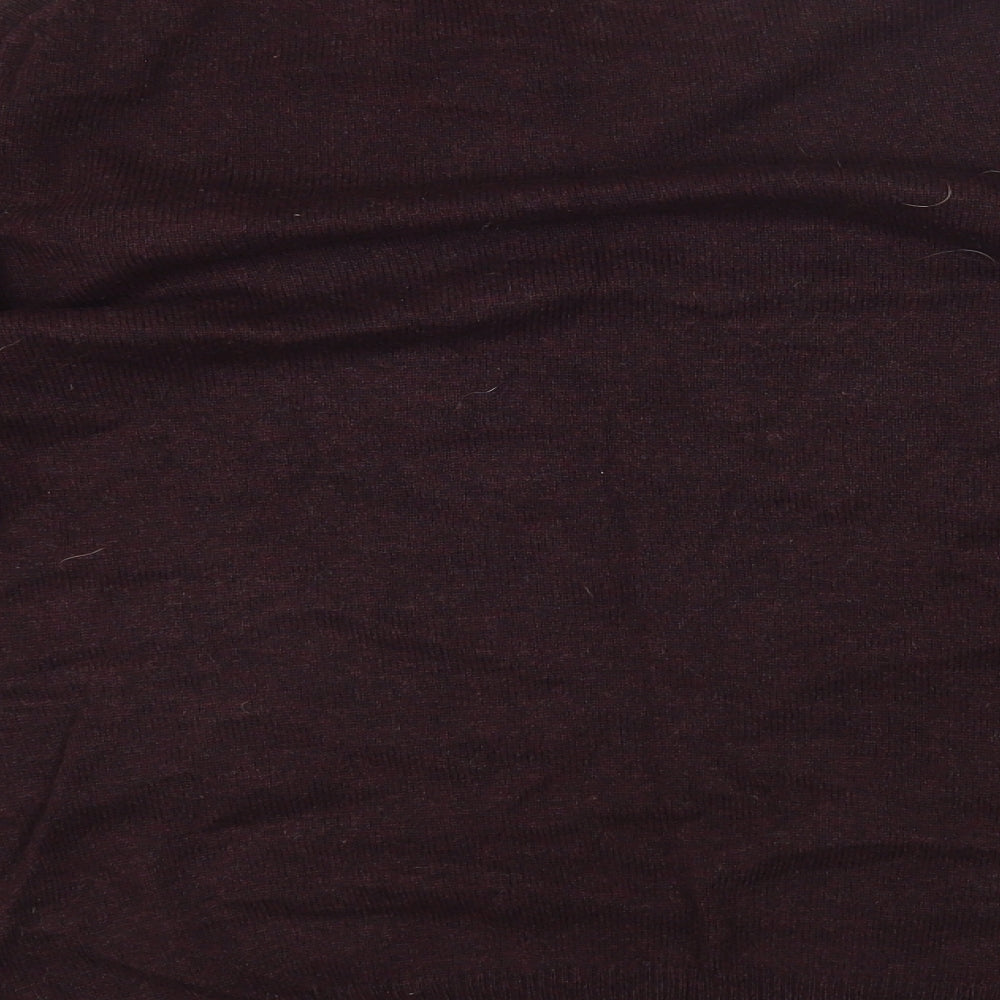 Marks and Spencer Mens Purple Round Neck Wool Pullover Jumper Size L