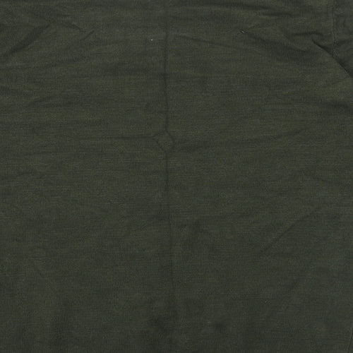 Metric Womens Green Round Neck Viscose Pullover Jumper Size M
