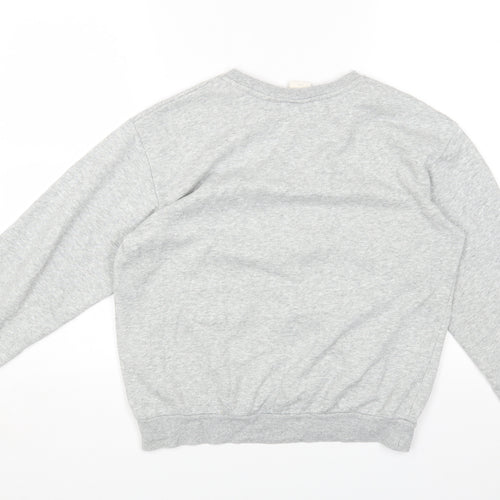H&M Womens Grey Round Neck Cotton Pullover Jumper Size XS - Mickey Mouse